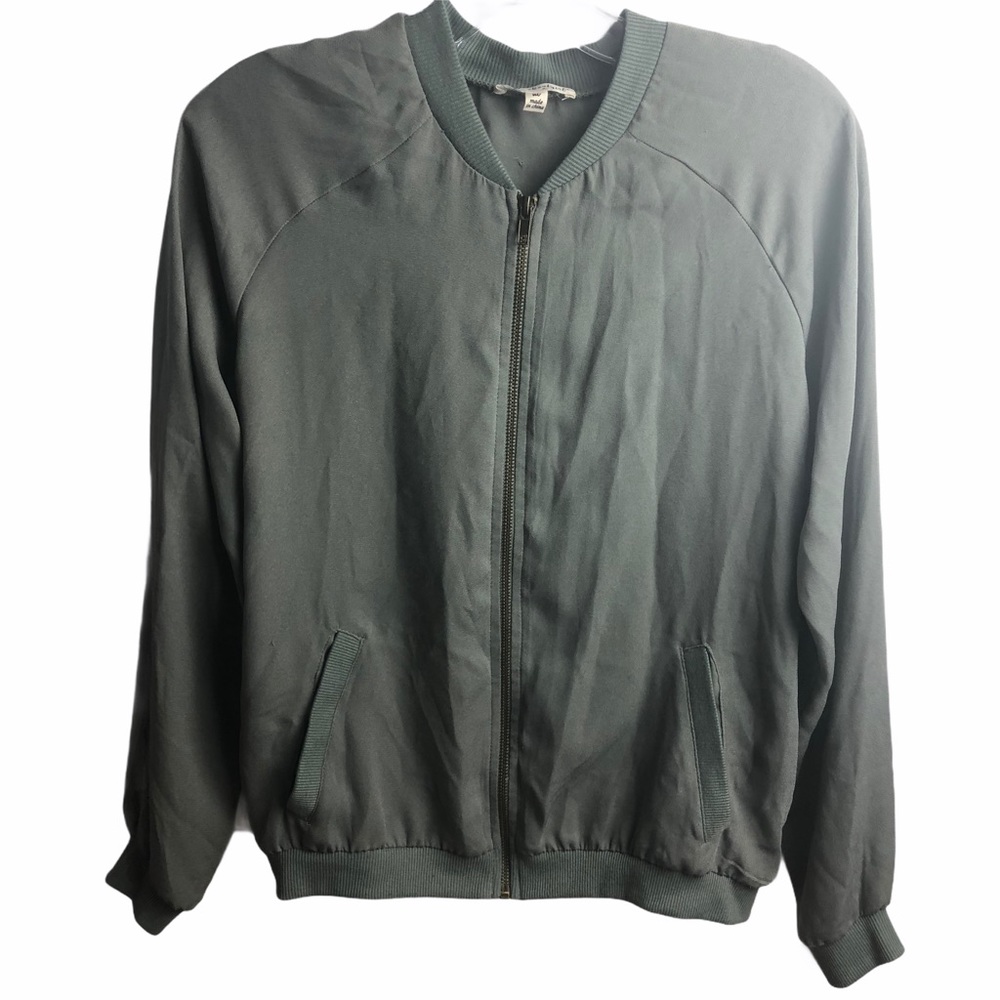 🌿50% off! About a Girl Sage Bomber Jacket Size M